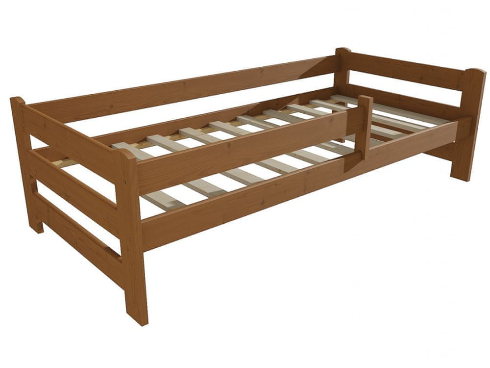 eoshop Detská posteľ DP 019 so zábranou (Rozmer: 90 x 170 cm, Farba dreva: morenie dub)